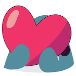 Emoji blobhaj_heart