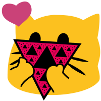 Emoji cat_hug_triangle